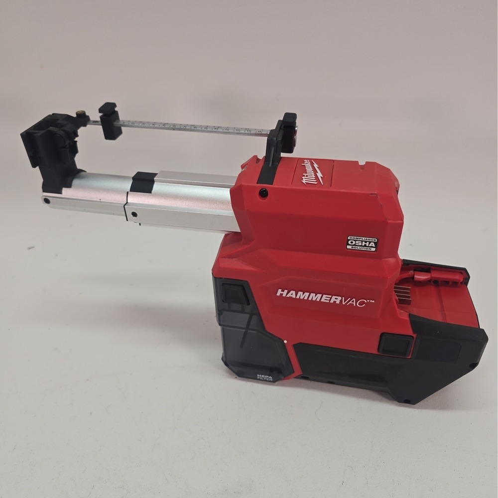 Milwaukee HAMMERVAC 18V Dust Extractor Dust Box Attachment w/ HEPA, Red/Black